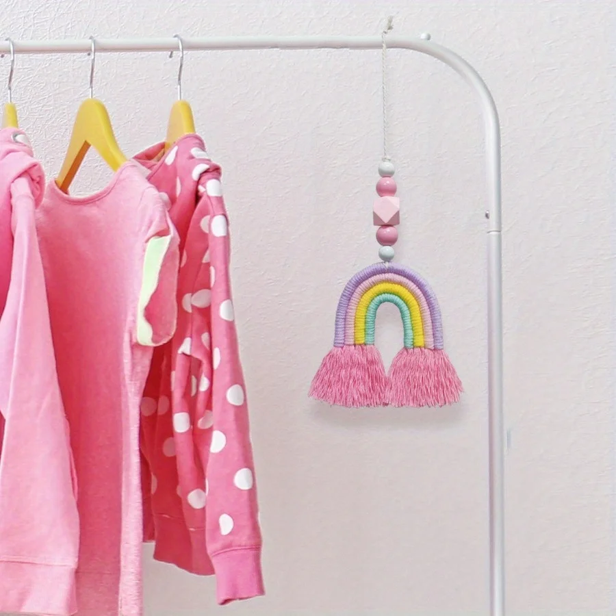 Home Textiles & Decorations - Rainbow Wind Chimes Weaving Miniature Hanging