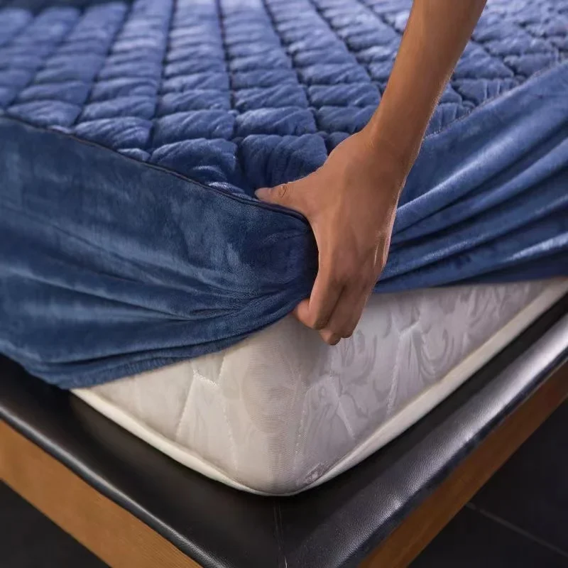 Mattress Pad Topper - Crystal Velvet Thicken Quilted Mattress Cover