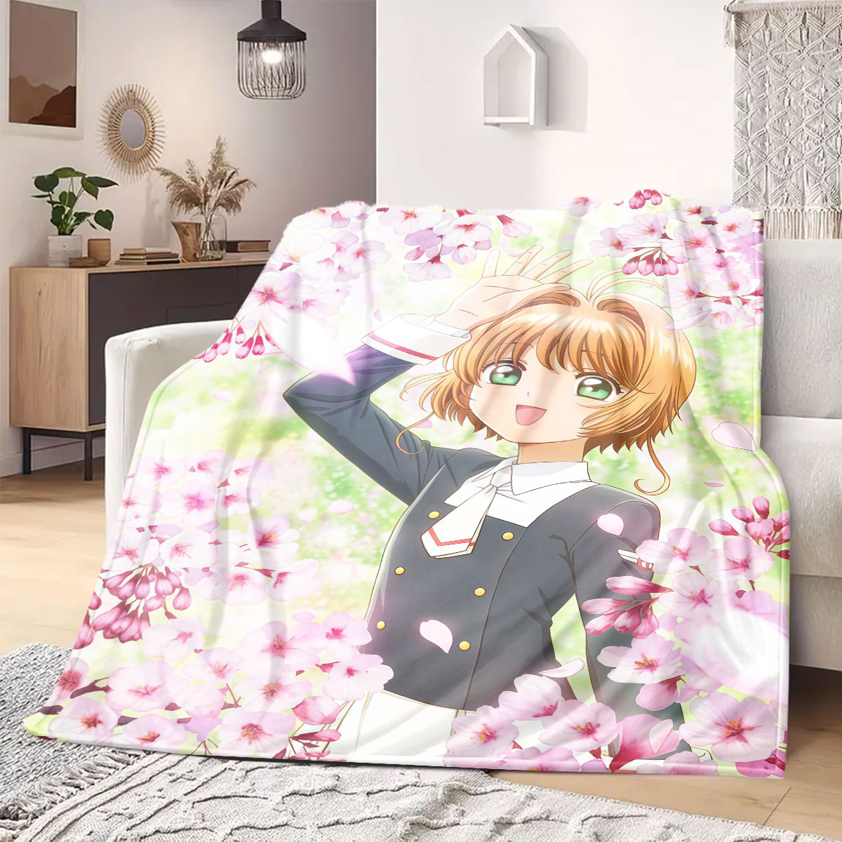 Home Textiles Premium - Cardcaptor Sakura Premium Print Flannel Blanket,