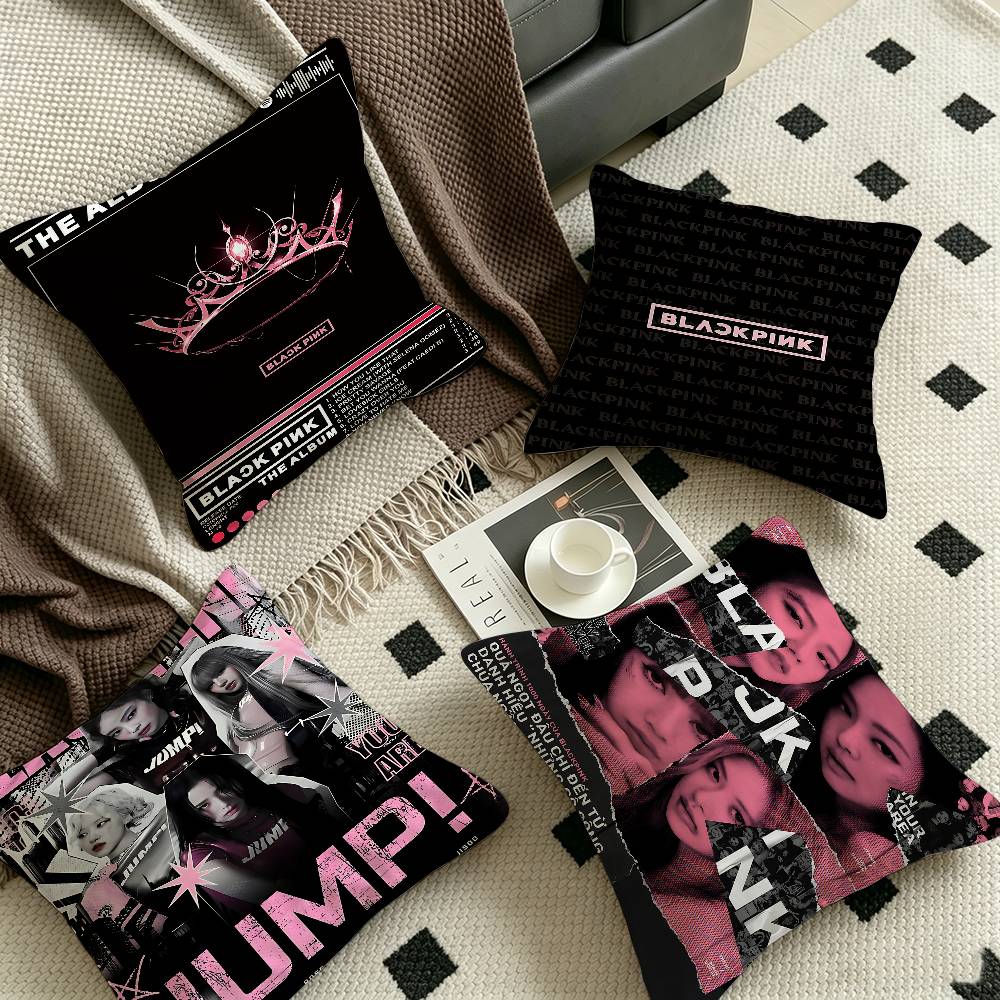 B-Black Kpop Group P-Pinks Gri - Home Textiles Group ulasan dan harga