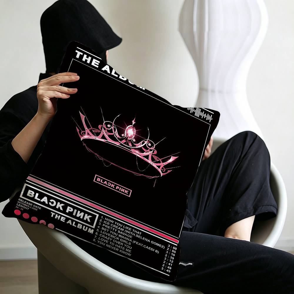 B-Black Kpop Group P-Pinks Gri - Home Textiles Group ulasan dan harga