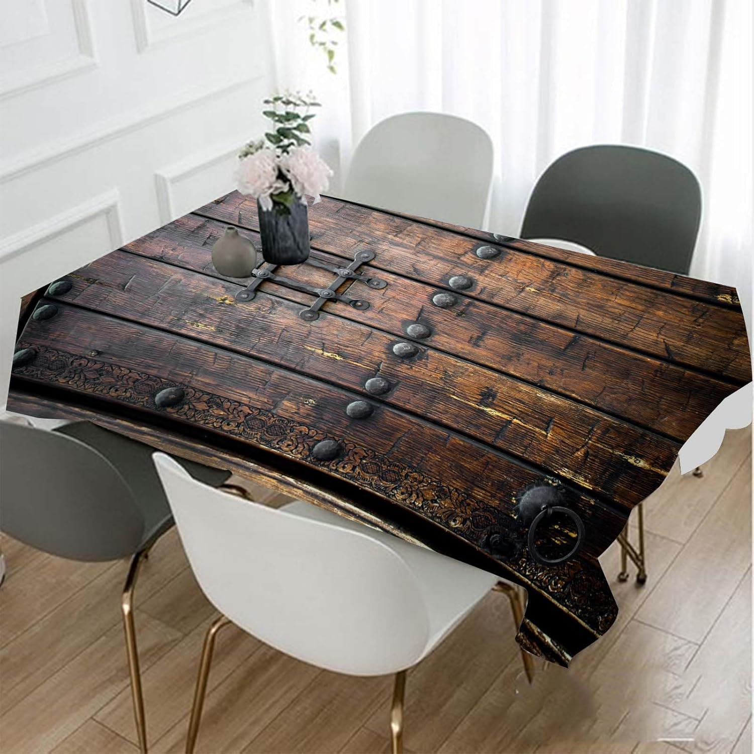 Medieval Ancient Wooden Door T - Home Textiles Premium ulasan dan harga