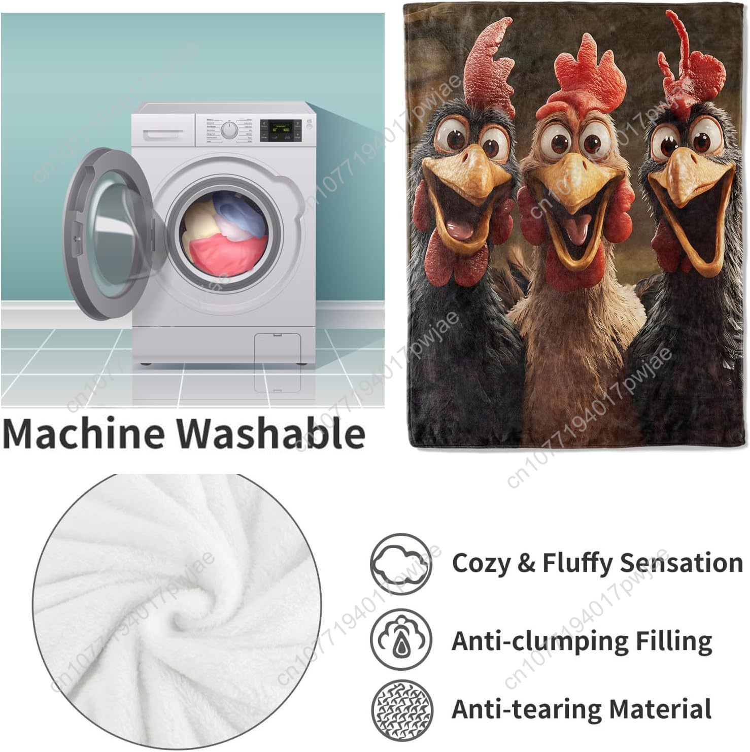 Chickens Blanket Gifts for Wom - Home Textiles & Decorations ulasan dan harga