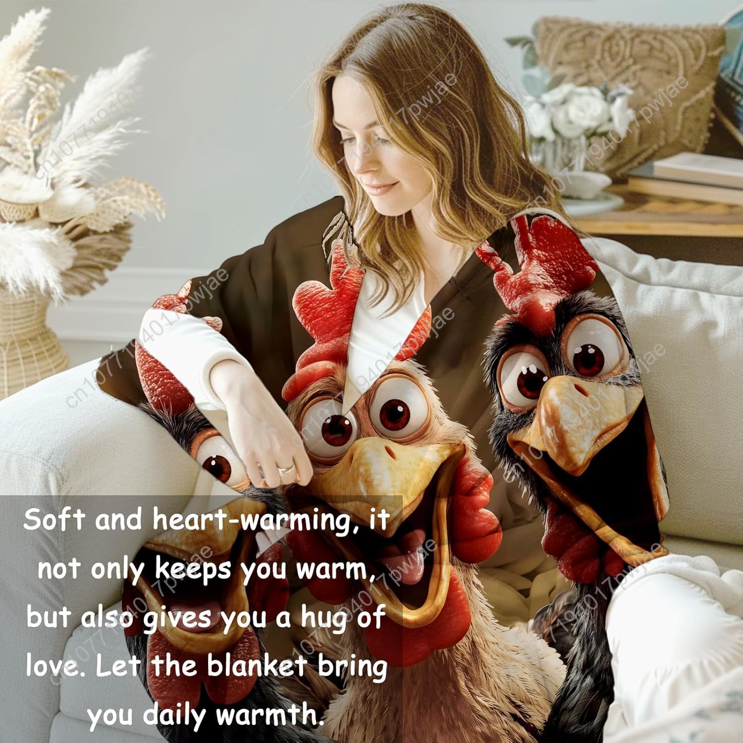 Chickens Blanket Gifts for Wom - Home Textiles & Decorations ulasan dan harga