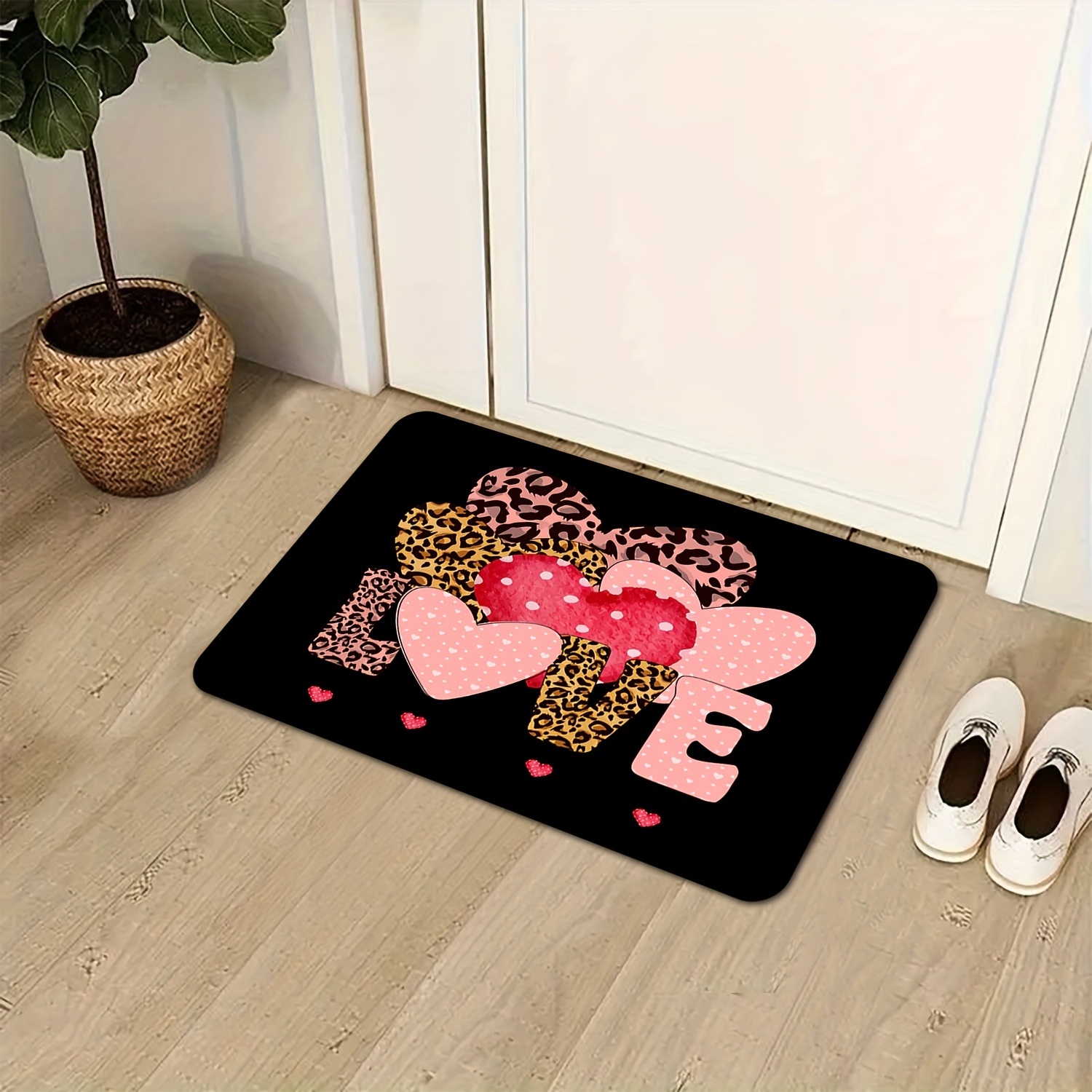 Leopard Heart Love Print Doorm - Home Textiles Premium ulasan dan harga
