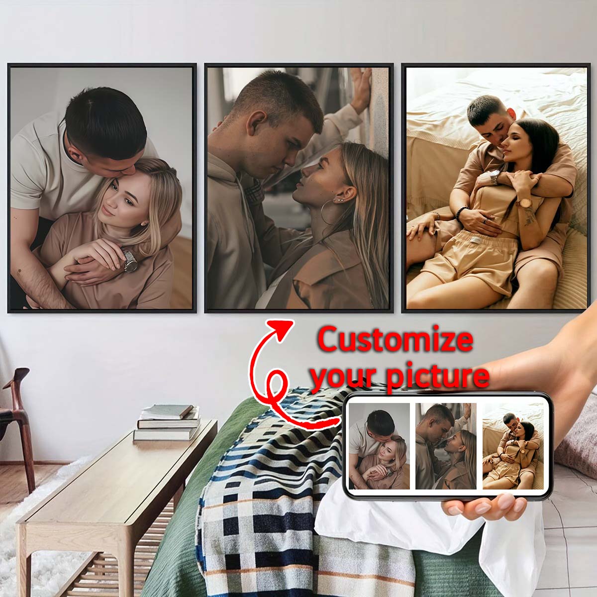 Triptych - 2D custom photo woo - Home Textiles & Decorations ulasan dan harga