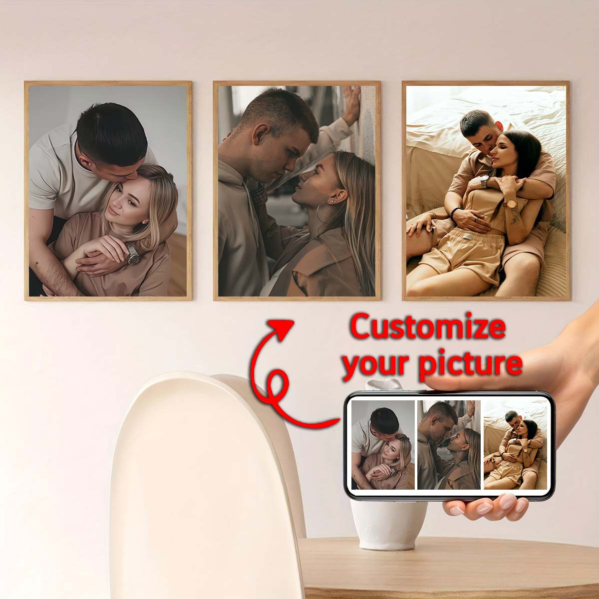 Triptych - 2D custom photo woo - Home Textiles & Decorations ulasan dan harga