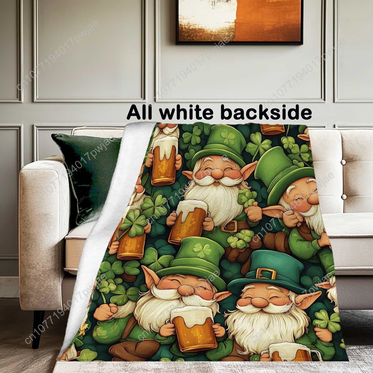 St. Patrick’s Day Gnome Throw  - Home Textiles & Decorations ulasan dan harga