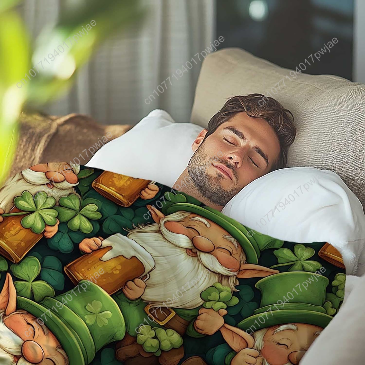 St. Patrick’s Day Gnome Throw  - Home Textiles & Decorations ulasan dan harga