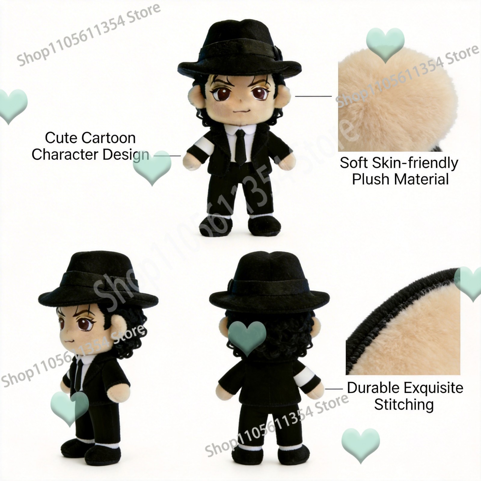 Red Michael Cute Plush Doll 25 - Home Textiles Today ulasan dan harga