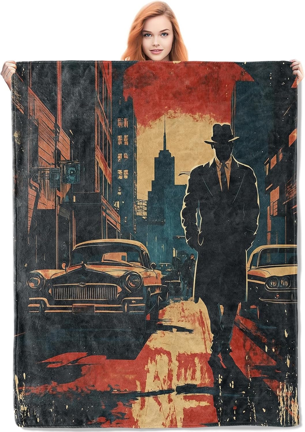 Noir Detective Blanket Gifts f - Home Textiles & Decorations ulasan dan harga